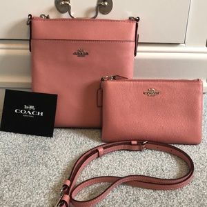 Coach crossbody bag and wristlet. Brand new.